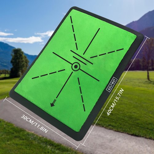 LOVACE Golf Hitting Mat – Swing Path Feedback Trainer with Durable Rubber Base & Replaceable Turf for Indoor or Outdoor Practice