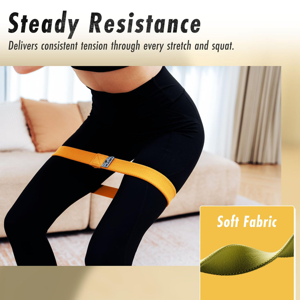 VRTX Swift Bands for Glutes & Legs Exercise | Booty Bands for Home & Gym Workout | Fabric Resistance Bands with Soft Mesh Cloth | Skin-Friendly, Non-Slip Hip Circle – Light (18-37 lbs)