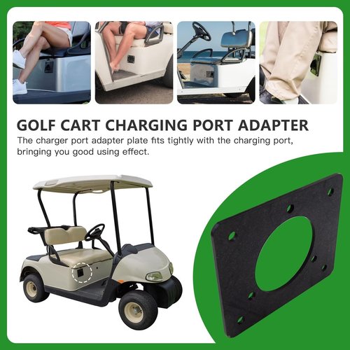 XSPANDER Golf Cart Charging Port Adapter Plate 110v AC Fit for Noco GCP1 Plug for EZGO TXT Carts 36v Charging Plug On-Board Charging(2025 Updated)