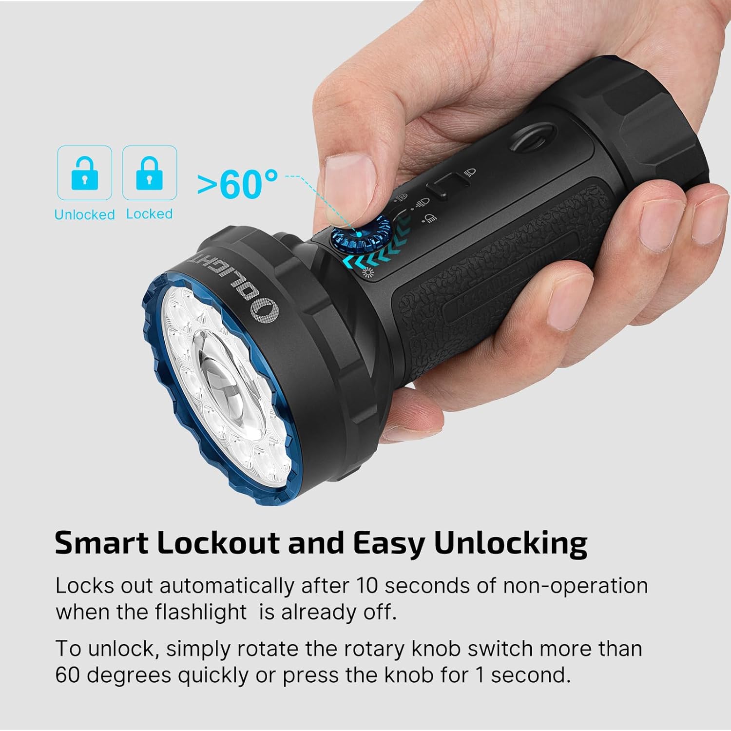 OLIGHT Marauder Mini 2 Flashlight - 10,000 Lumen Rechargeable Light with 750m Beam Distance | 5 Modes, Ideal for Camping & Emergencies (Black)