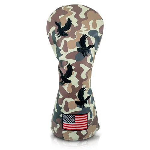 Camo USA Bald Eagle Golf Headcover – Camo Driver Headcover – Golf Driver Head Covers – Funny & Durable Golf Head Covers -Golf Head Covers USA