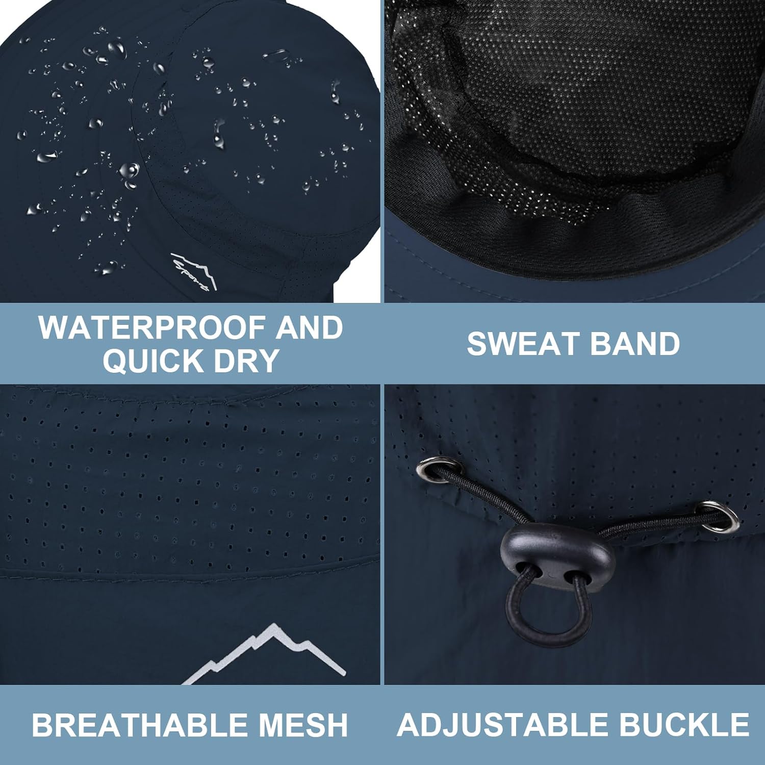 Skiennix Sun Hat - UPF 50+ UV Protection with Neck Flap | Wide Brim for Hiking & Fishing