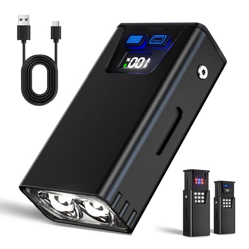 Rechargeable EDC Flashlight 1200 Lumens，Mini Flat LED Flash Light with Magnetic Base，USB-C Charging Pocket Flashlight,8 Modes Flashlight,IPX6 Waterproof for Home, Camping and Emergencies(Black)