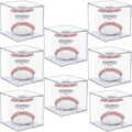 Skiennix Baseball Display Case - UV Protected Acrylic Cube for Memorabilia | 8 Pack Clear Showcase