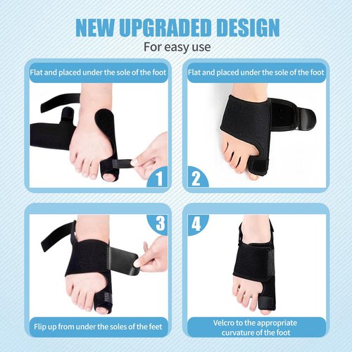 Recovist Bunion Brace for Women & Men - Recovist Bunion Corrector & Big Toe Straightener. alleviation Pain & Corrects Toe Alignment. For Left & Right Foot (1 Pair)