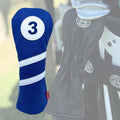 Madson Golf Cart Magnet Headcovers - Club Covers for Clubs, with Rubber Magnet for Secure Positioning and Quick Access, Magnetic Golfing Accessories, Cart Accessories (3 Wood - Blue and White)