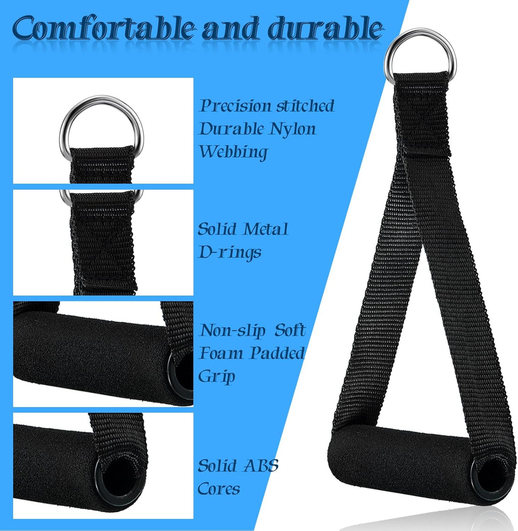 Sumind Gym Exercise Handles - 16 Pcs Heavy-Duty Cable Machine Attachments for Home Workouts