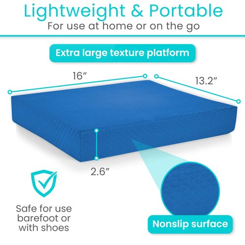 Vive Balance Pad - Foam Board Yoga Mat Block for Physical Therapy, Stability, Workout, Knee and Ankle Exercise - Equipment for Strength Training, Rehab - Large Floor Pad for Adults, Kids