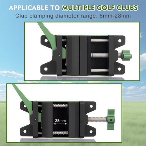 Soulchen Golf Club Vise Clamp Kit Golf Regripping Kit with Quick Release Vise Clamp Tapes Strips Tape Remover and 13 Pcs Double Sided Tapes for Home Travel Removal Tool, Solvent Not Included
