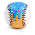 9 Inch Ice Cream Drip Tee Ball - Cute Pink Baseball Hitting Ball for Training & Gifts (Variation: Blue)