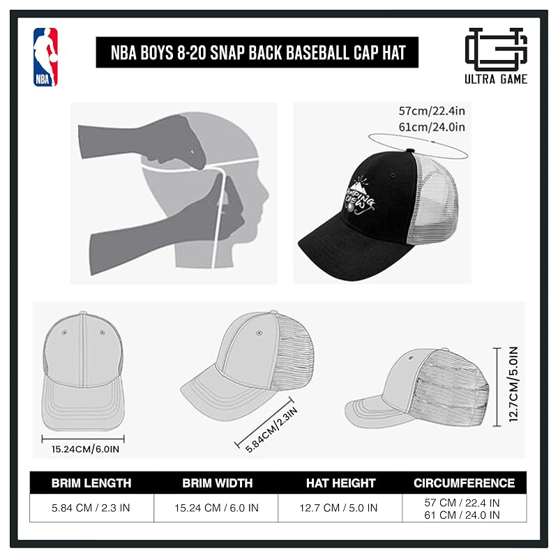 Ultra Game NBA Official Adjustable Hat Cap - Team Color, Brooklyn Nets, One Size
