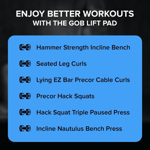 Charles Glass Gob Pad 4.0 – Premium Weight Lifting Pad for Free Weights, Bench Exercises, and Chest Press Support