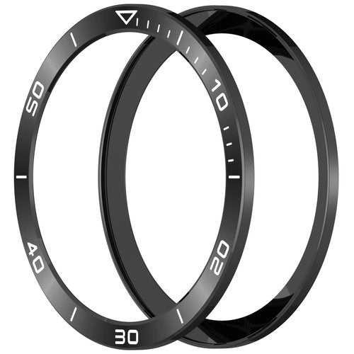 Bezel Rings Compatible with Garmin Tactix 8 AMOLED 47MM 51MM Bezel Metal Round Cover Anti-Scratch Protector Frame Case Loop,Without Screen (Black&Silver, 51MM,)