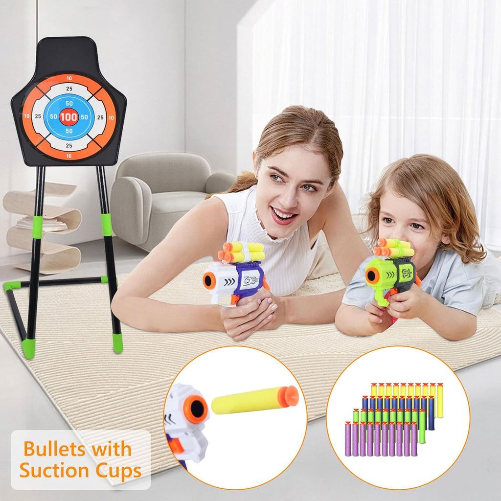 Skiennix Bow and Arrow Set - LED Light-Up Toy for Kids 4-12 | Includes 20 Suction Cup Arrows & Target