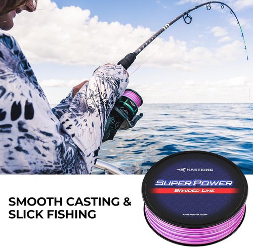 KastKing SuperPower Braided Fishing Line - Abrasion Resistant & Zero Stretch - Smaller Diameter for Ultimate Performance