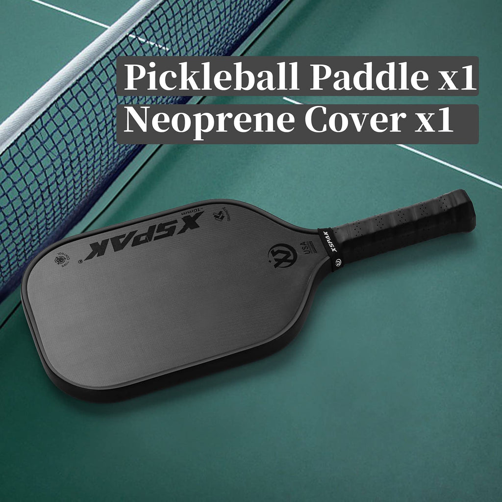 XS XSPAK USAPA Carbon Fiber Pickleball Paddle - World Champion Surface Technology Options Pickleball Racket - Tournament Edition - Polypropylene Honeycomb Paddle with Cushion Comfort Grip