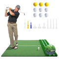 5x4ft Golf Hitting Mat – Large Dual Turf, Alignment & Angle of Approach Aid, Golf Mat Practice Outdoor & Indoor, Driving Chipping Putting, Golf Training Swing Mat
