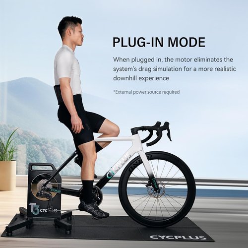 CYCPLUS Smart Bike Trainer - Brushless Motor with Gradient Simulator & Virtual Shifting | Silent Indoor Cycling