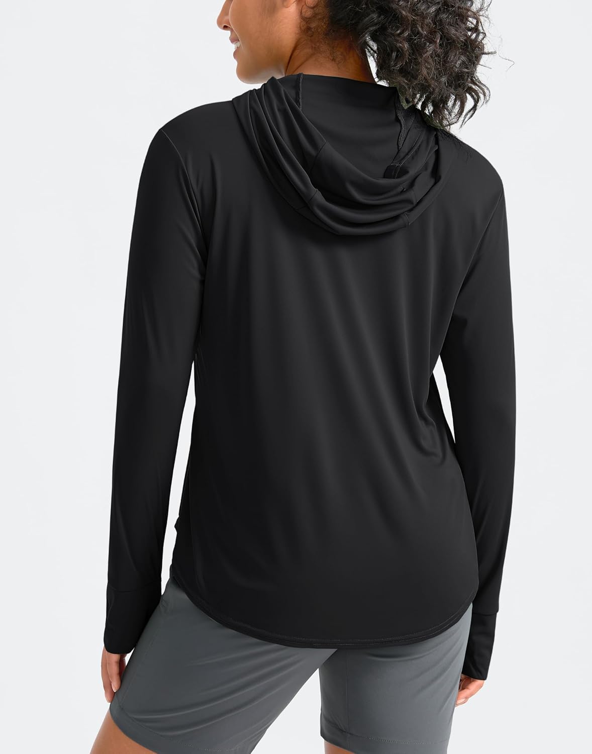 Pudolla Women's UPF 50+ Sun Protection Shirt - Lightweight Long Sleeve UV Hoodie for Outdoor Activities
