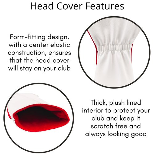 Foretra Driver Headcover | Premium Leather Golf Club Covers | Novelty Design Golf Head Covers Essential Golfing Accessories for Men and Women Universal Fit (Never 51)