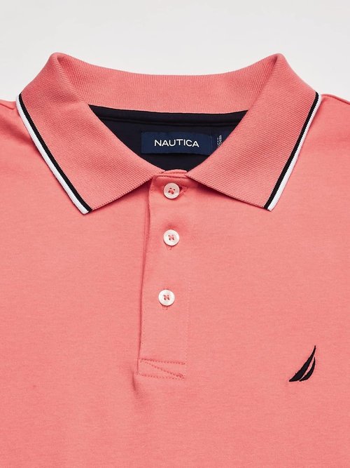 Nautica Men's Classic Fit Polo Shirt - Short Sleeve with Dual Tipped Collar | Stylish & Comfortable