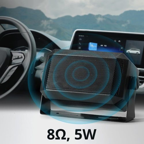 Radioddity RS58 External Mini Speaker for Car Mobile CB 10Meter Radio, 5Watts, Louder & Clearer, Extended Speaker Cable 74", Compatible w QT40 QT60Pro QT80 CB-900 PRO CB-500 DB50 CB-606