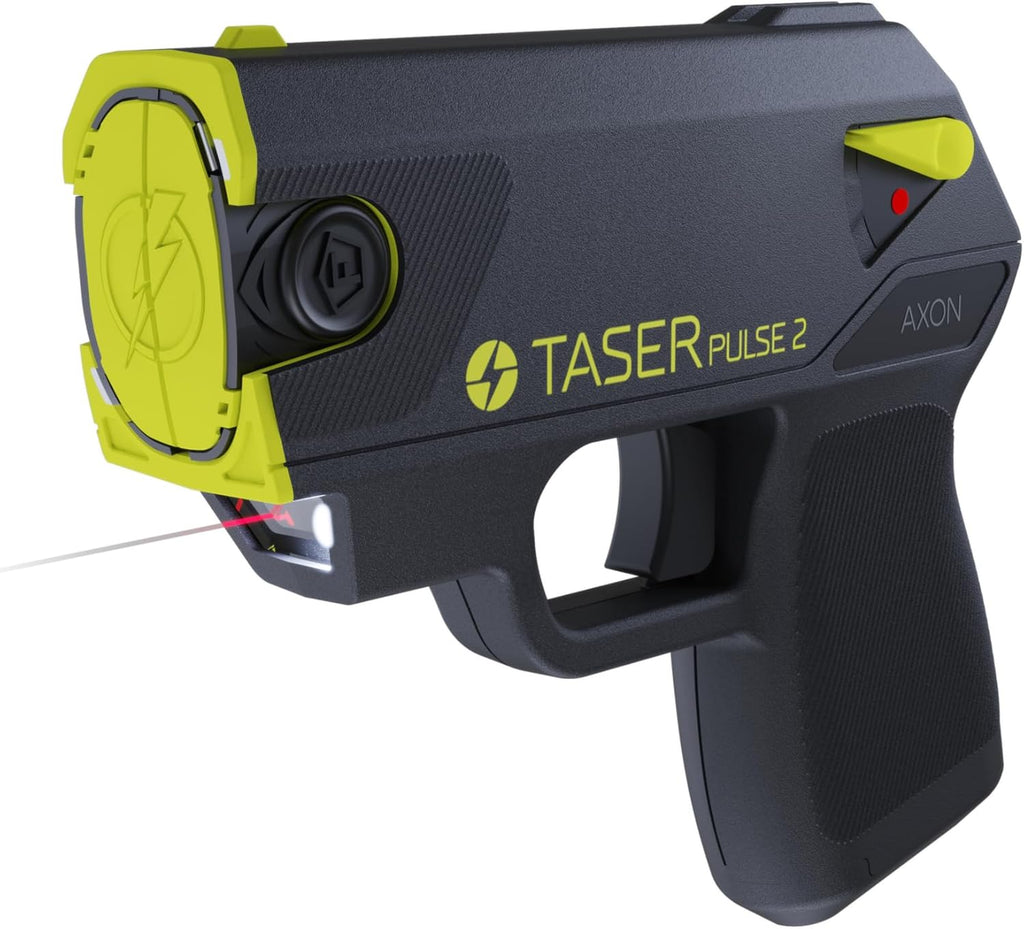 TASER Pulse 2 Self-Defense Device - Compact 8oz with 63 µC Stun Charge & 15ft Range | Includes 2 Cartridges & Carry Case