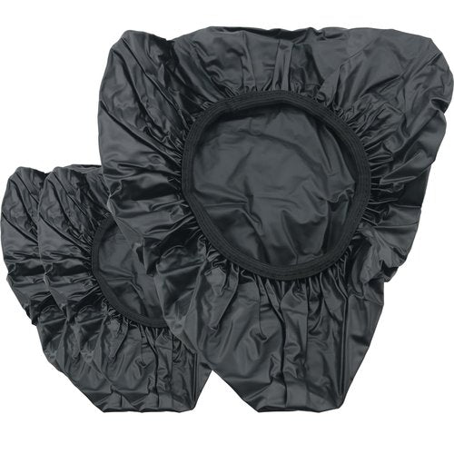 MEETOOT Waterproof Bicycle Seat Rain Cover Waterproof Bicycle Saddle Cover with Elastic Bicycle Seat Rain Cover 3 Piece Bicycle Seat Cover PVC Waterproof Bicycle Saddle Cover Black