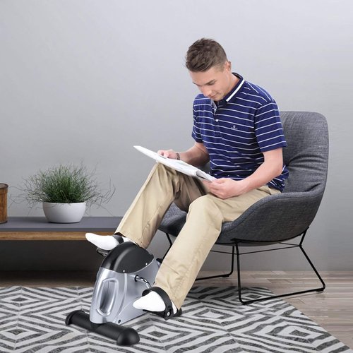 Himaly Mini Exercise Bike - Portable Under Desk Pedal Exerciser with LCD Screen for Arms & Legs
