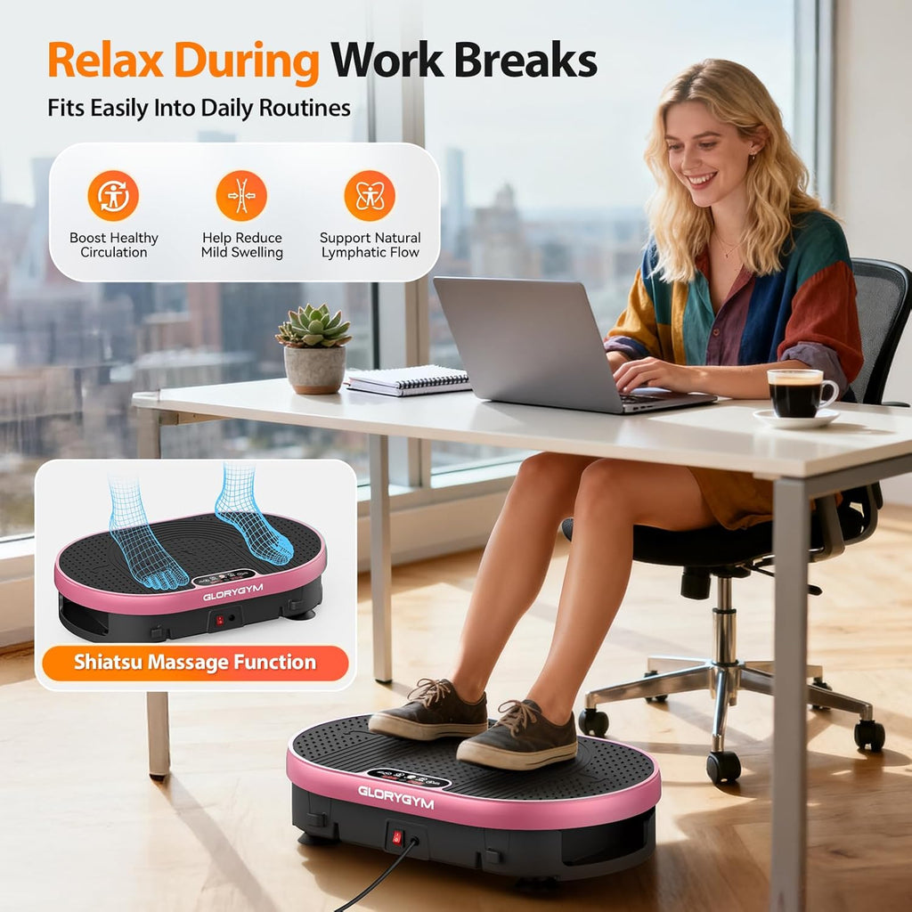 Skiennix Vibration Plate Exercise Machine - 120 Speed Levels, Remote Control, Compact Home Gym Equipment