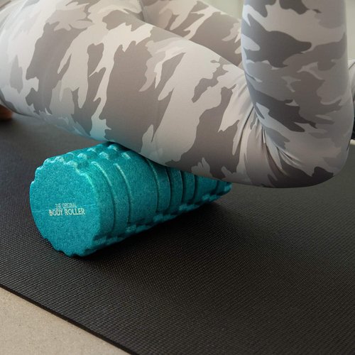 High Density Foam Roller by [Brand Name] - Deep Tissue Massager for Back & Leg Muscles - 13" Turquoise