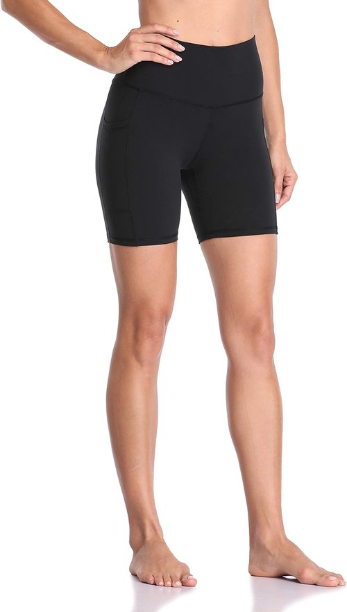 Colorfulkoala Women's High Waisted Biker Shorts - Tummy Control with Pockets | 6" Inseam Yoga Shorts