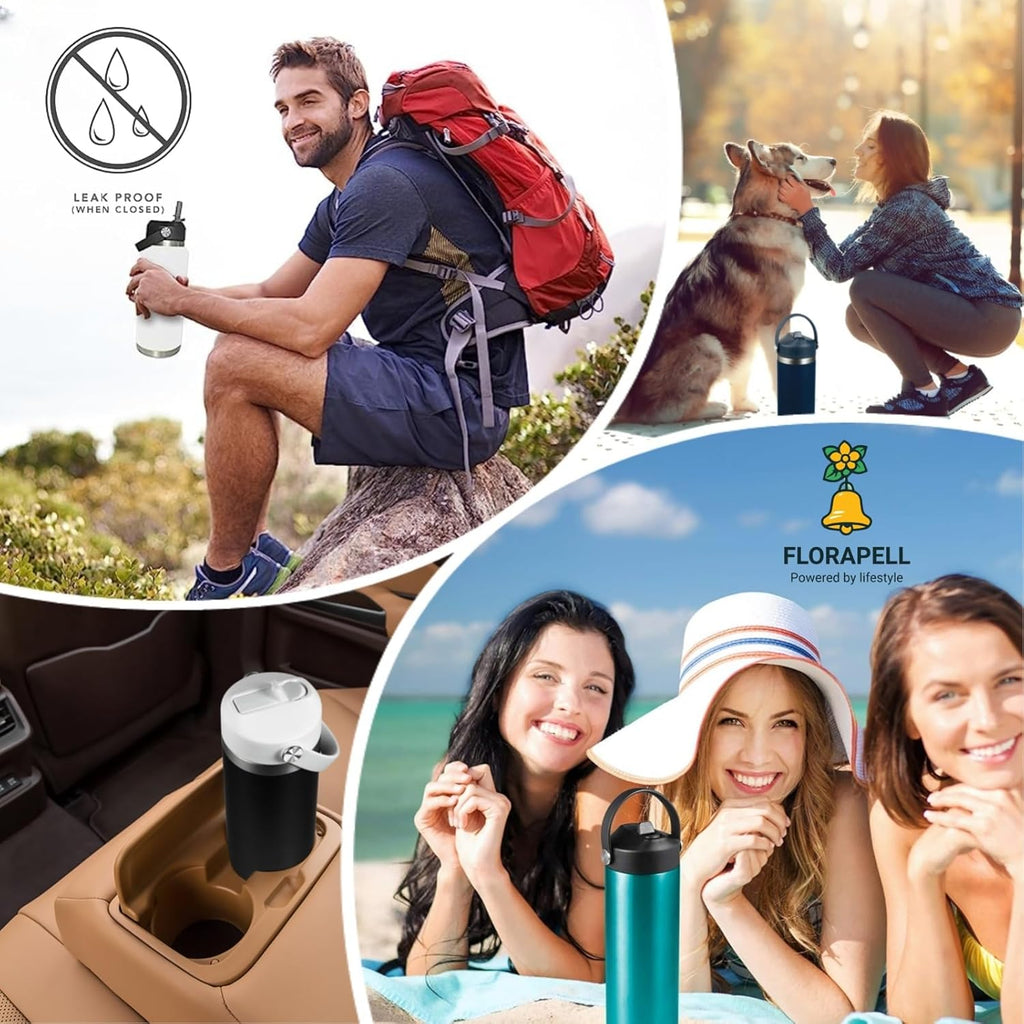Yeti Rambler Straw Lid - Replacement Cap with Flexible Handle for 18/26/36/64 oz Water Bottles