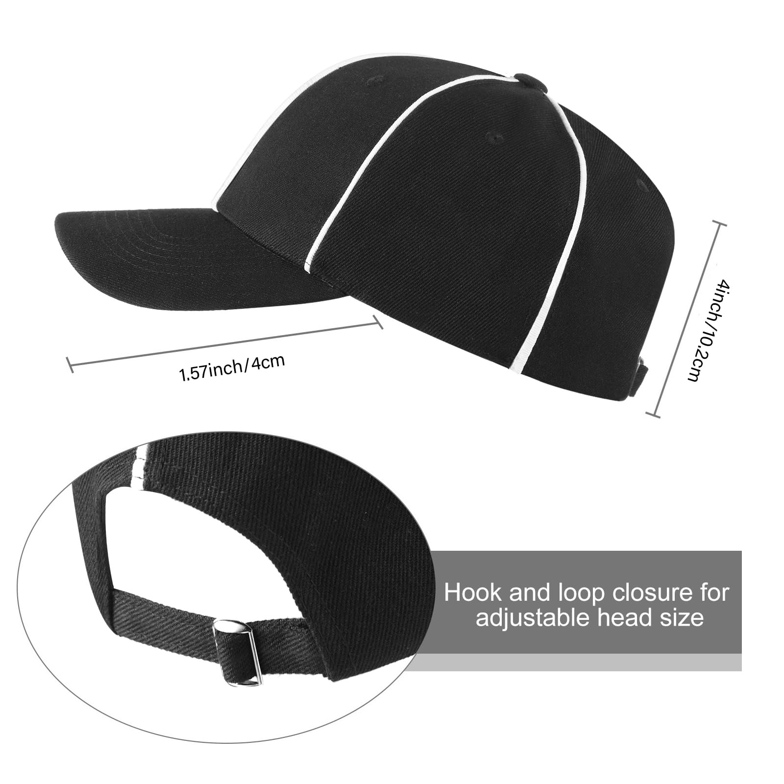 Geyoga 4 Pcs Referee Shirt Soccer Jersey for World Soccer Official Referee Costume Set Football Jersey Hat Whistle Lanyard(L)