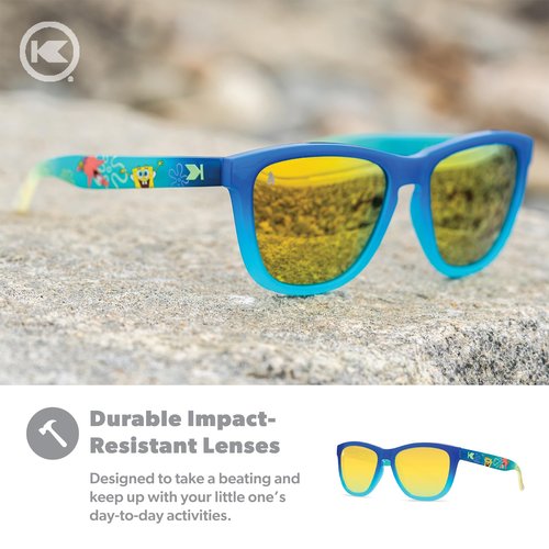 Knockaround SpongeBob SquarePants Kids Premiums Polarized Sunglasses for - UV400 Protection