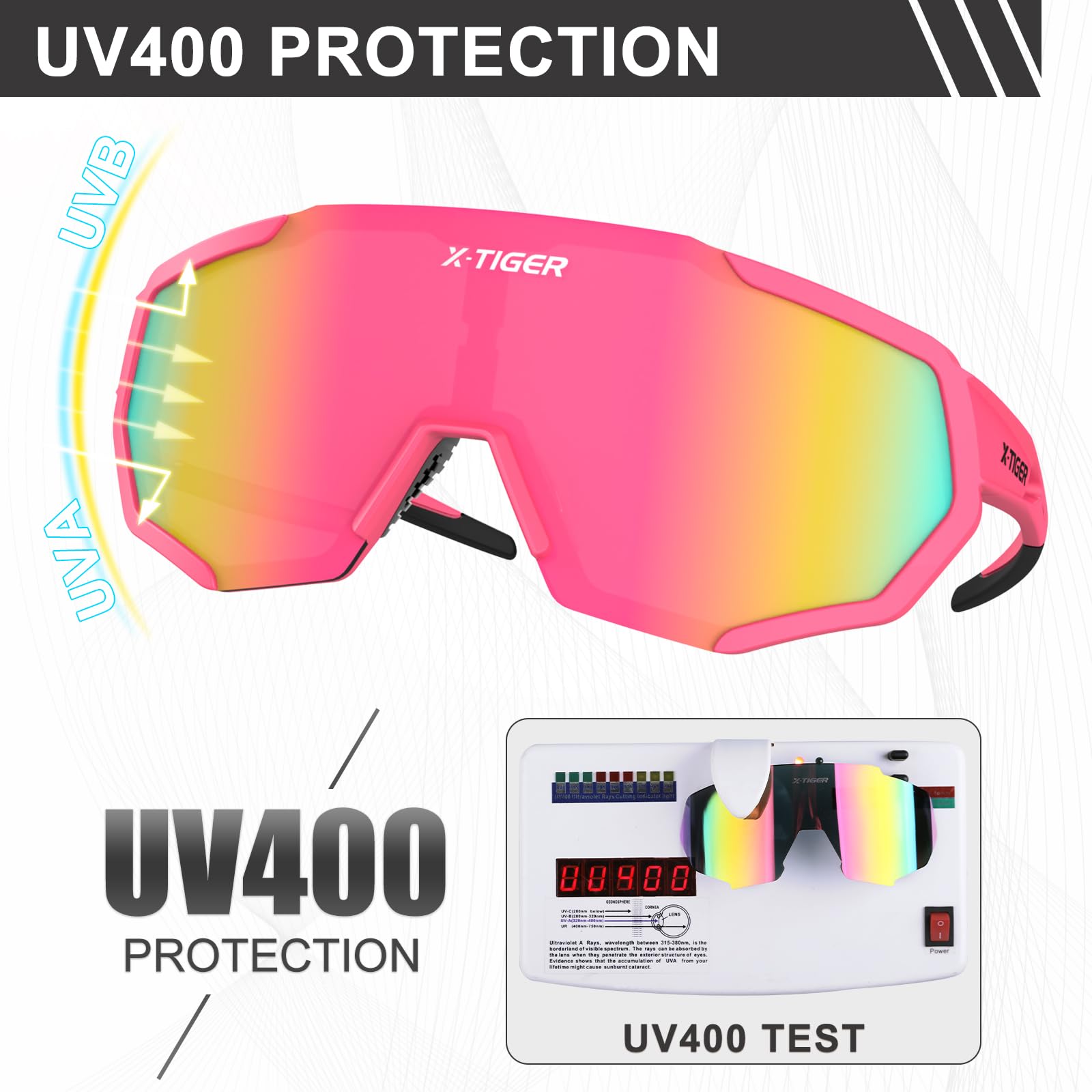 X-TIGER Polarized Sports Sunglasses for Men Women Cycling Glasses Baseball Running Fishing MTB Sunglasses UV400