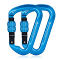 NewDoar CE Certified 30kN-6744lbs Climbing Carabiner Professional, Heavy Duty D Screwgate Clip, for Climbing,Rappelling,Hunting, Rescue