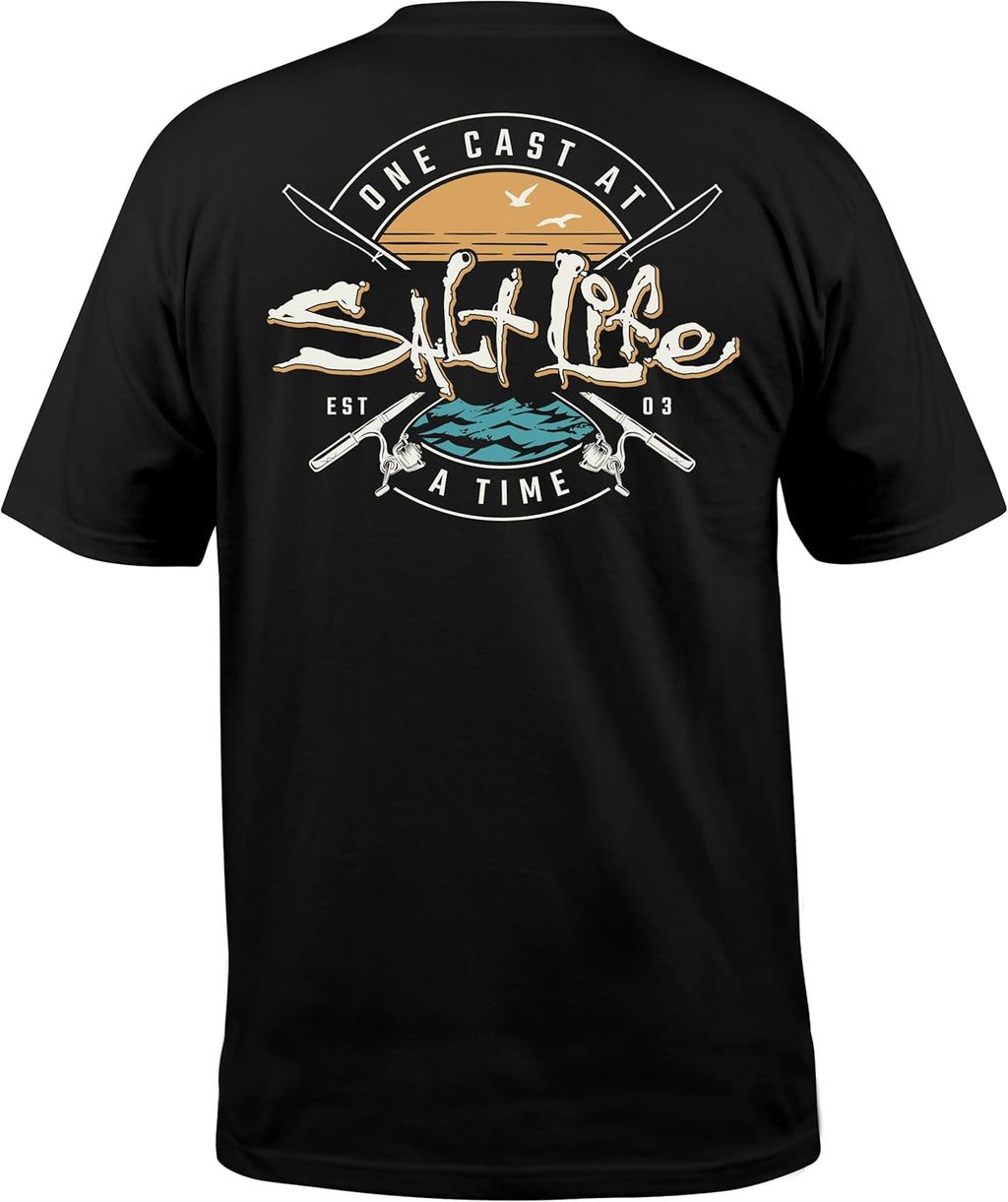 Salt Life Men's One Cast at a Time Short Sleeve Tee