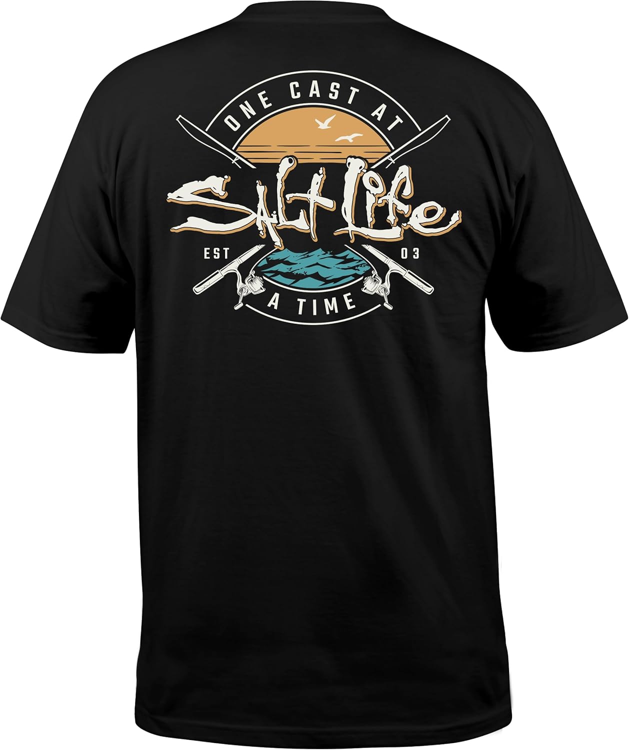 Salt Life Men's One Cast at a Time Short Sleeve Tee