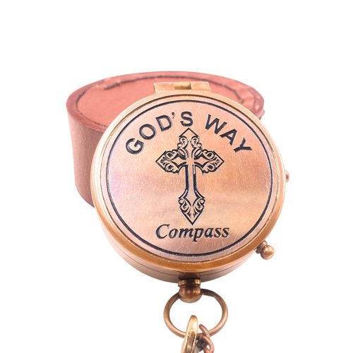 God's Way Compass - Baptism Gifts for Boys, Christian Gifts for Men, Catholic Gifts, Gifts for Teen Boys, Graduation Gifts, Inspirational Gifts for Woman, Sentimental Gifts (for I Know The Plans)
