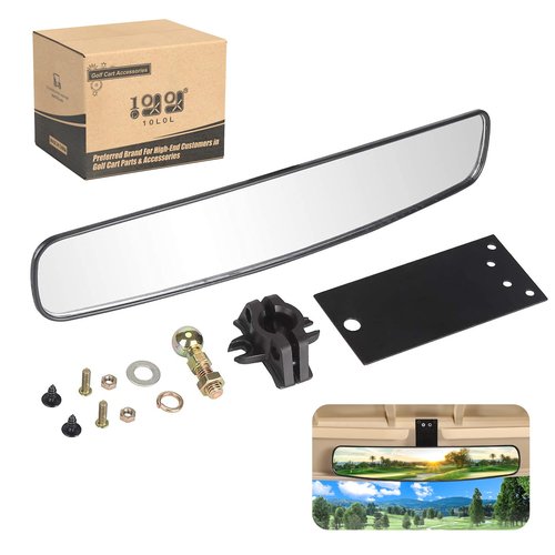 10L0L Universal Golf Cart Rear View Mirror 16.5" Extra Wide Panoramic 270 Degree for Yamaha EZGO Club Car