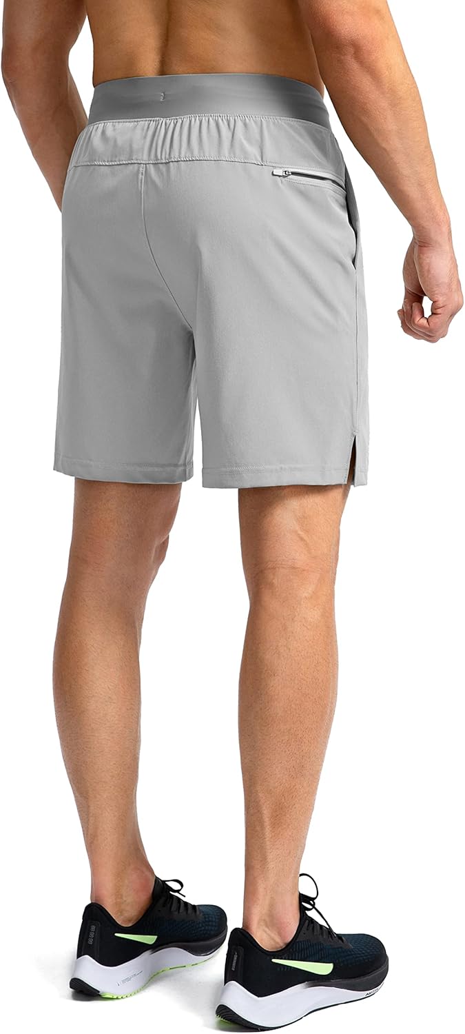 Soothfeel Men's Running Shorts - Lightweight Quick-Dry Athletic Shorts with Zipper Pockets | Available in 9", 7", 5" Sizes