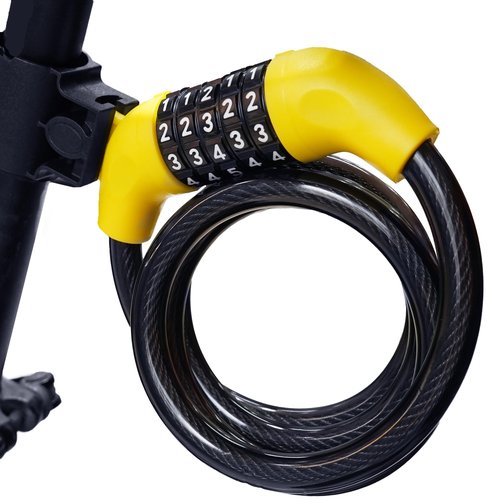 5 Digit Combination Bike Lock cabie,12mmn Heay Duty and Theft Blcycde Lock with Mounting Bracke, Resetable Security cabie Lodk, Weatherproo Zinc Ally Crinder for Bikes, Scooter Motorcycle