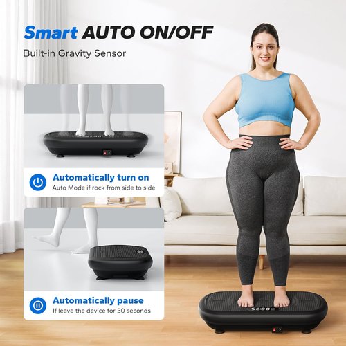 MERACH Vibration Plate Exercise Machine - 440 Lbs Capacity | Bluetooth & Silicone Pedal for Weight Loss