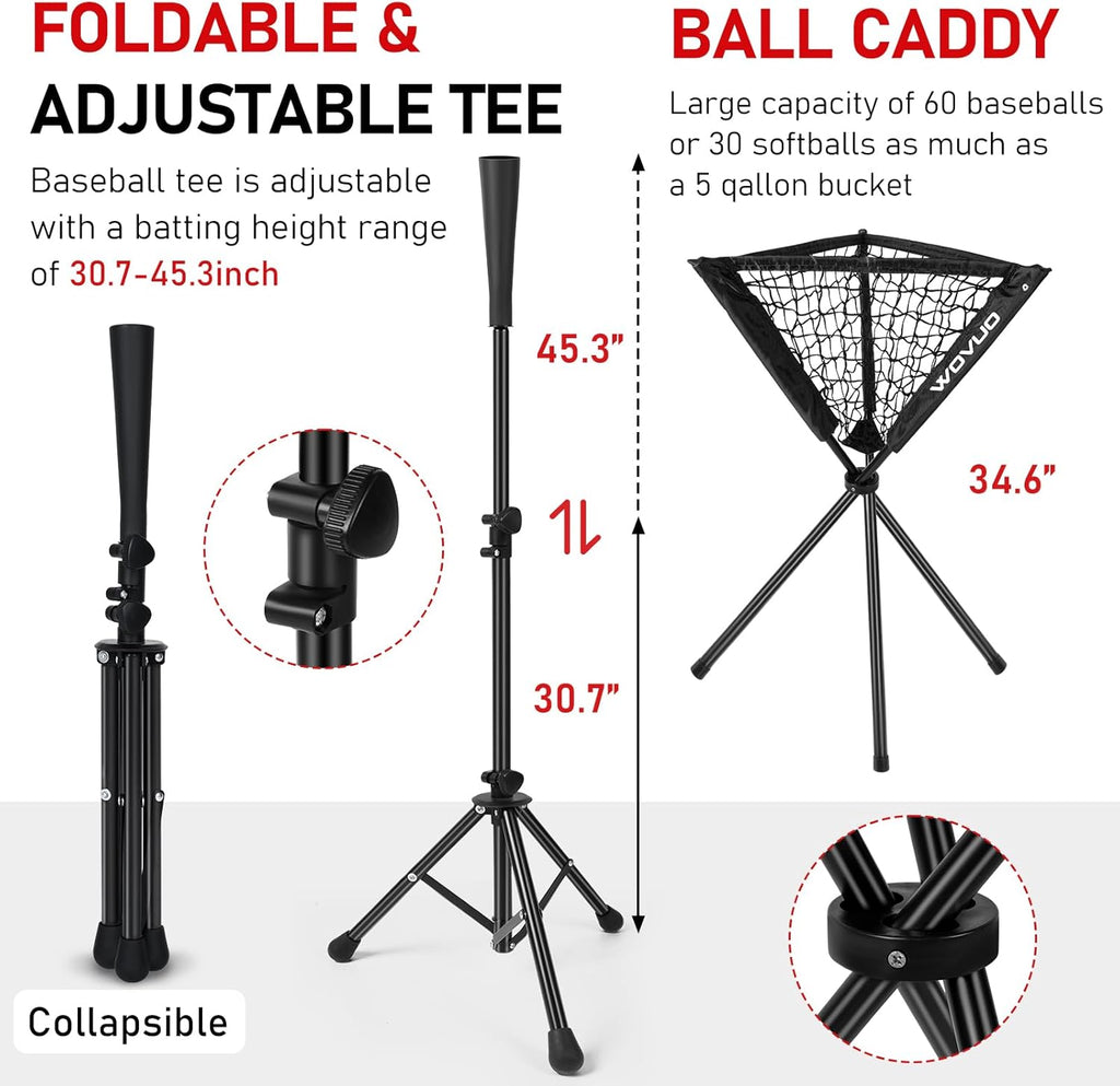 Skiennix 7x7 Ft Baseball Net - Versatile Batting & Pitching Training Equipment for Kids & Adults