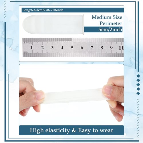 1600 Pcs Latex Finger Cots, Disposable Medium Fingertip Protector Gloves White Finger Covers for Industrial, Beauty, Pet and More, Medium