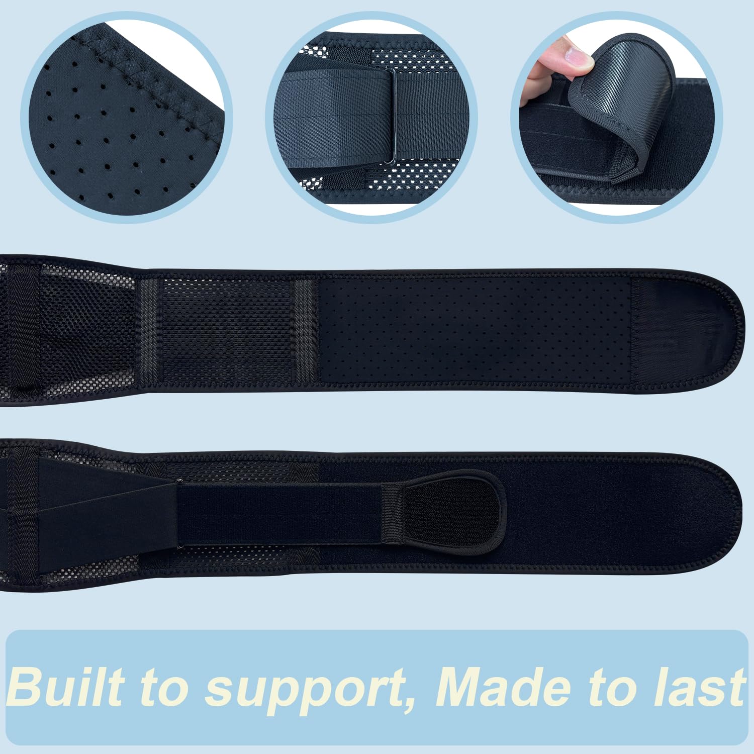 Regine Switzerland Lightweight Back Brace - Breathable Support for Lower Back Pain Relief | Adjustable Lumbar Belt for All-Day Comfort