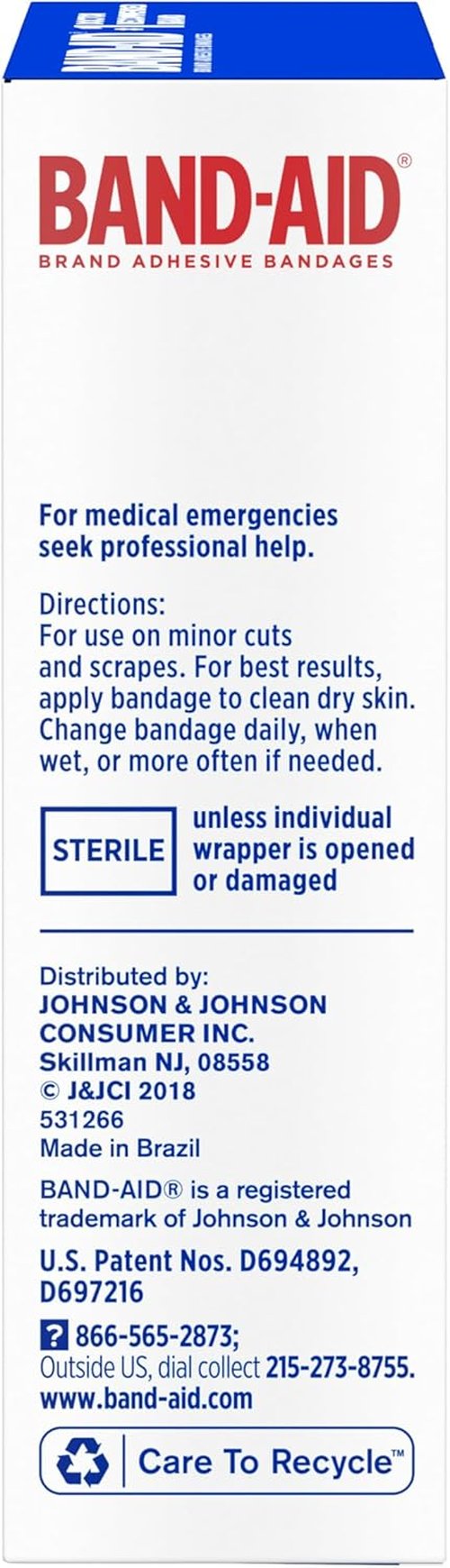 BAND-AID Brand Flexible Fabric Adhesive Bandages - Sterile Protection for Minor Cuts & Burns | 6 Pack