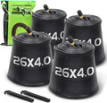 **Skiennix Fat Tire Tubes - Durable 20"/26" E-Bike Bicycle Tubes with AV 32mm Schrader Valve | Includes 2 Tire Levers**