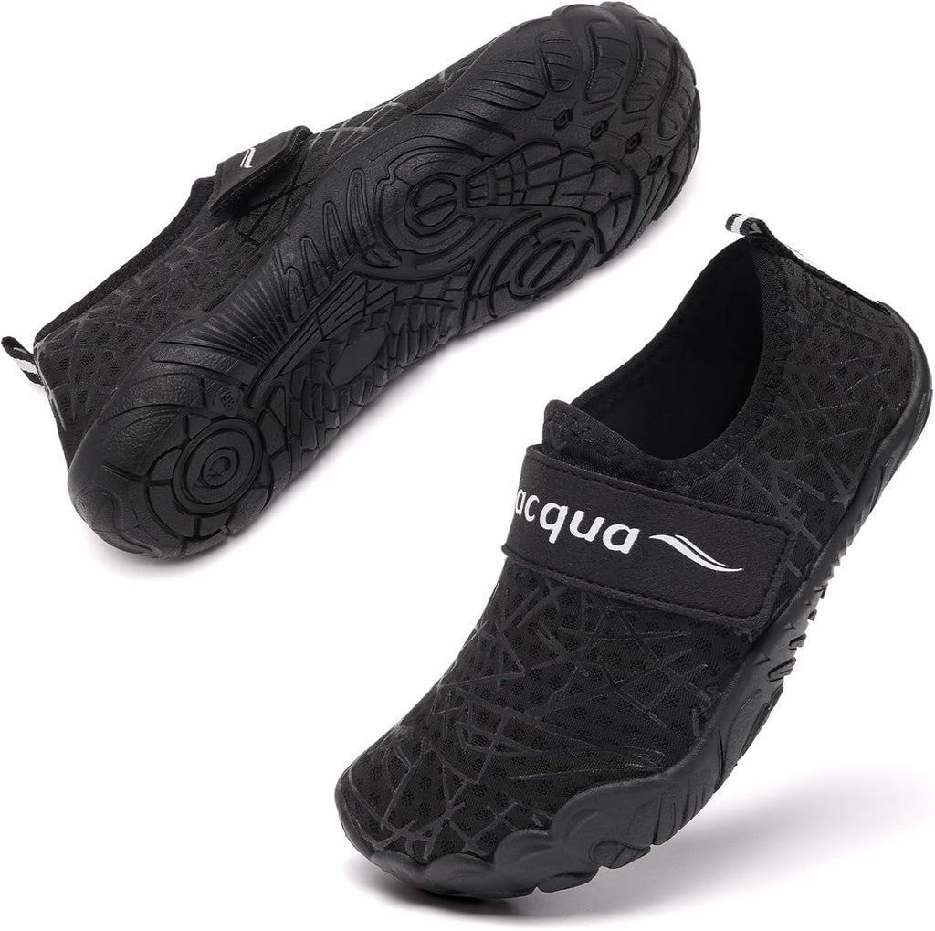 Racqua Kids Water Shoes - Non-Slip Quick Dry Aqua Shoes for Beach & Pool | Lightweight for Boys & Girls